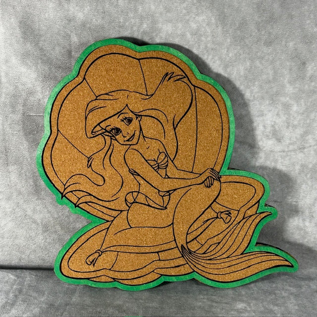 Custom Disney Pin Board - Ariel -  Laser Engraved