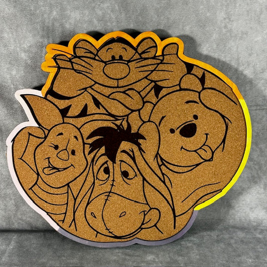 Custom Disney Pin Board - Pooh and Friends - Laser Engraved