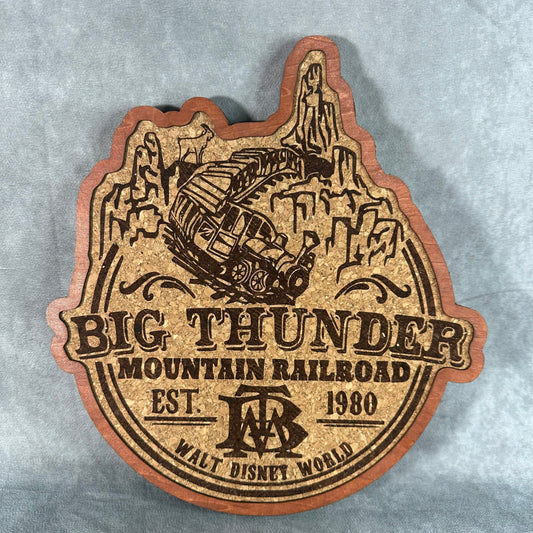 Custom Disney Pin Board - Thunder Mountain - Laser Engraved